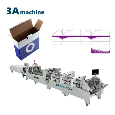 Paper Material 2 3 Layers Corrugated 1100 JGKW Box Making Folder Gluer Machine