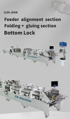 1100 JGKW Cardboard Box/Corrugated Box Folder Gluer with Pre-Fold and Glue Binding