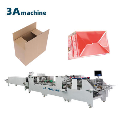 Paper Material 1 Cardboard 250g-650g Dual- Lock Bottom Gluing Machine for Corrugated Box