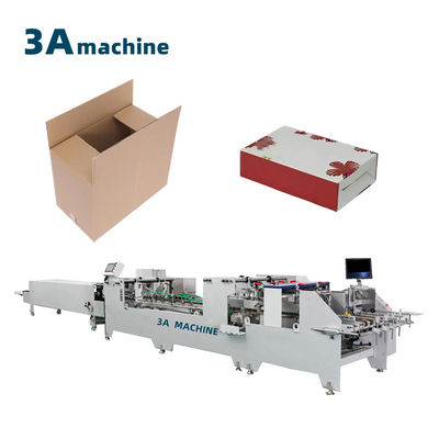 Automatic Dual- Lock Bottom Folder Gluer Machine for 46 Corner Boxes Max Size 98cm