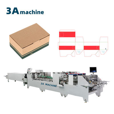 3500 KG 2 3 Layers Corrugated Cardboard Box Folder Gluer Machine with Dual- Lock Bottom