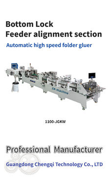 Automatic Lock Bottom Folding Gluing Machine for 2-3 Layers Corrugated Paper Material