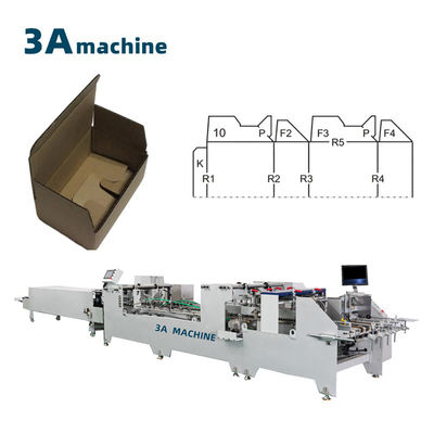 Corrugated Box Dual- Lock Bottom Spraying Cold Glue Machine with Packaging Type Case