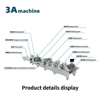 Corrugated Box Dual- Lock Bottom Spraying Cold Glue Machine with Packaging Type Case