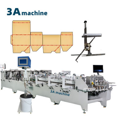 2200 KG CQT900YG-2 Pre-folded Bottom Lock Folder Gluer Machine for HRB Soap Packaging
