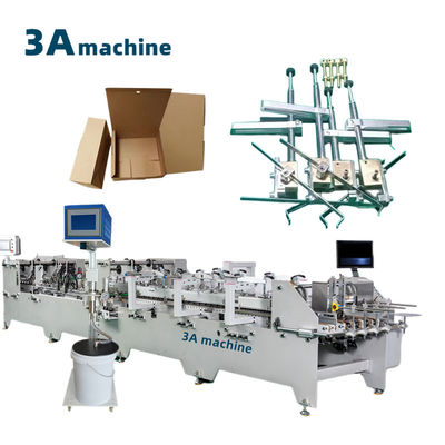 Carton Packaging with QT900YG-2 Pre-Folded Bottom Lock Automatic Folder Gluer Machine