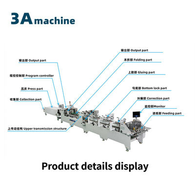 Automatic Collecting Function 1 Corrugated Box Folder Gluer Machine with Voltage 380v