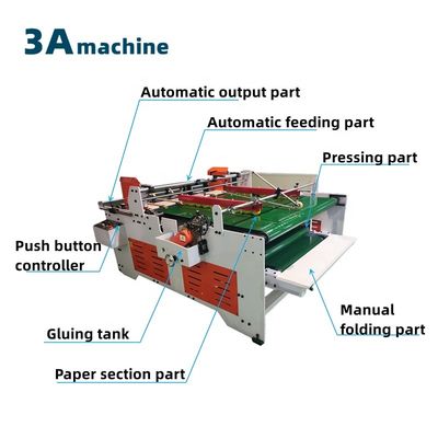 Computerized Corrugating Machine CQT2400 Semi Automatic Folder Gluer for Corrugated Box