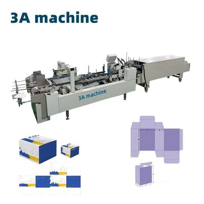 1400 kg Feeding Paper Automatic Box Folder Gluer Machine CQT-800 for Corrugated Boxes