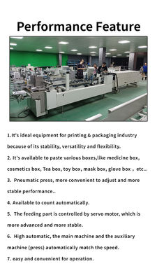 CQT 800 Cardboard/Corrugated Straight Line Box Folding and Gluing Machine with 3A PLC