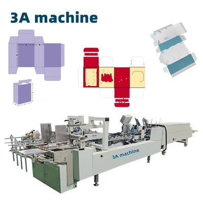 3A PLC CQT 800 Cardboard/Corrugated Straight Line Box Folder Gluer Machine for Packaging