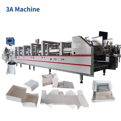 Cardboard Paper 200g-650g 6 Corners Folder Gluer Machine for 4 Corner Box Folding