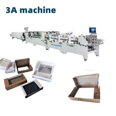Versatile CQT-850 Automatic 4 6 Corner Folder Gluer for Paper Lunch Box Manufacturing