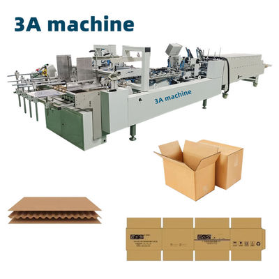 PLC Controlled CQT-800WK-1 Corrugated Paper Box Folder Gluer Machine for Box Packaging
