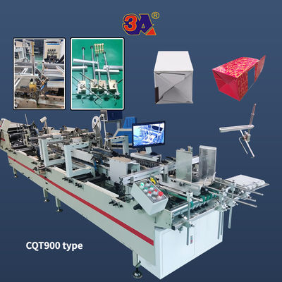 PLC Controlled Automatic Folder Gluing Machine for Side Glue Straight Line Box Bottom Lock