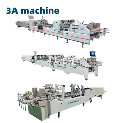 Professional Pneumatic Folder Gluing Machine for 4/6 Corner Box Driven Type Pneumatic