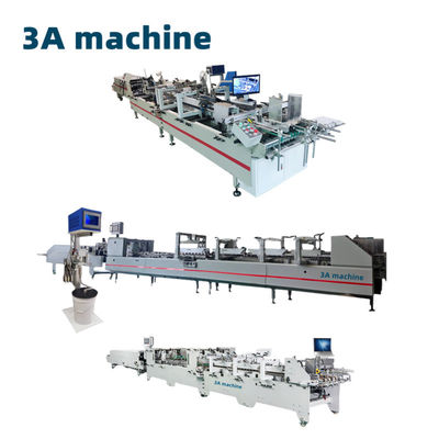 Folder Gluer Machine for Corrugated Carton Cardboard Box 4.5kw PLC Core Components
